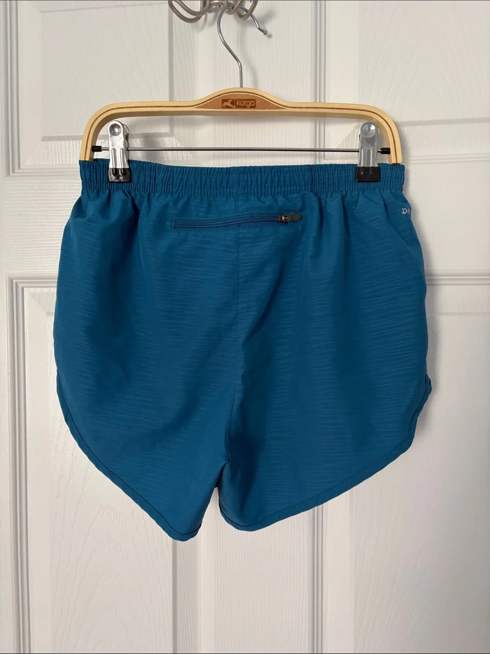Nike Women's Blue Running Shorts with Reflective Swoosh